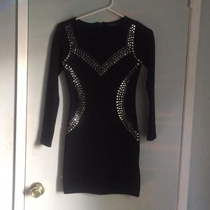 Top shop petite us crystal black tight dress